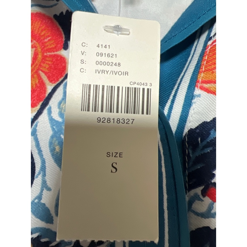 Anthropologie White and Blue Sleepwear Top - Picture 5 of 7